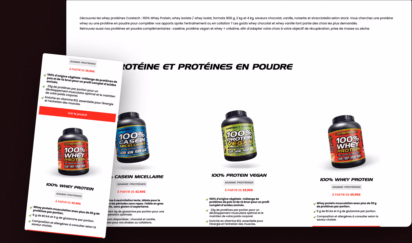 CoreTech Nutrition, construit 3