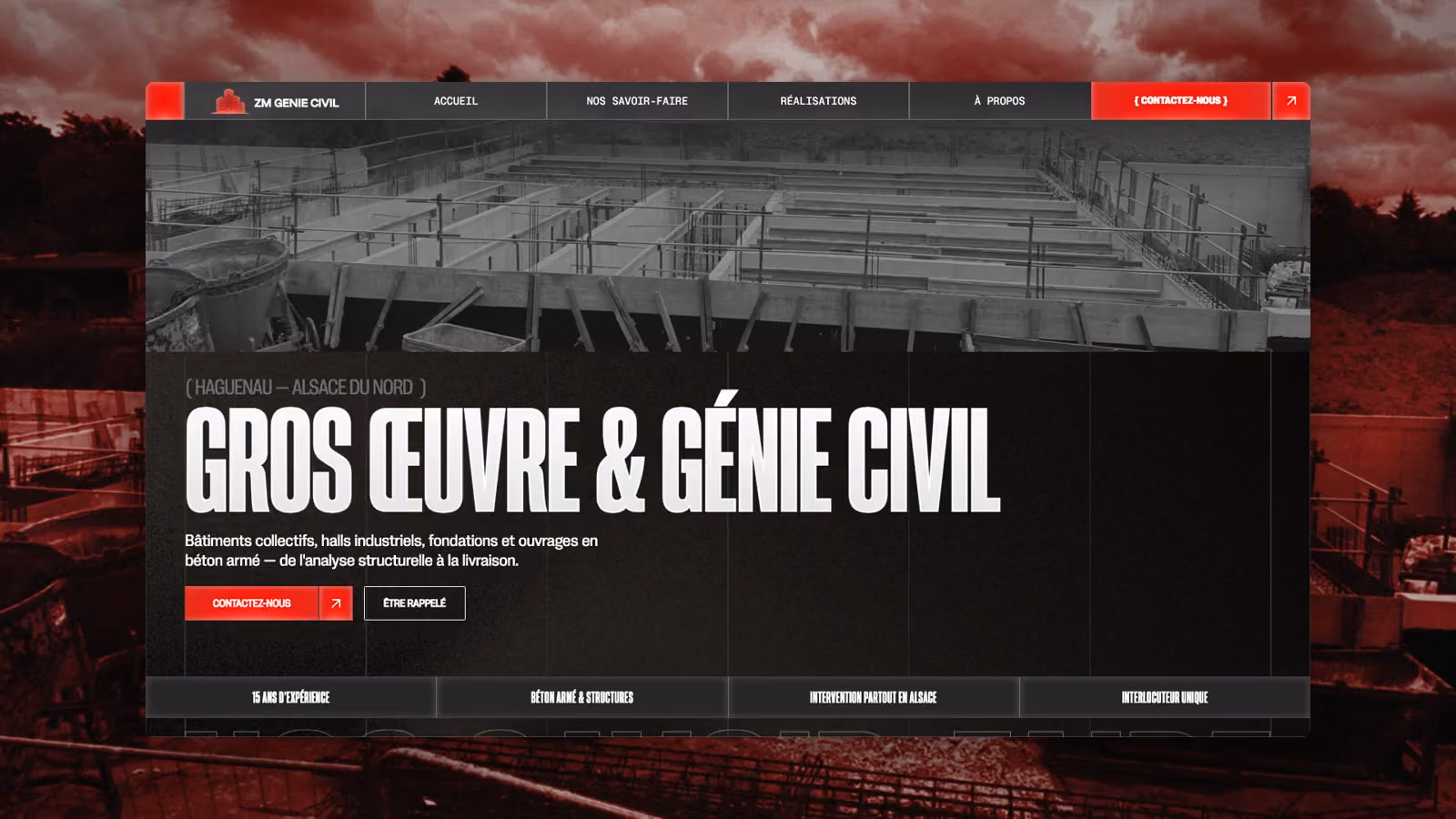 ZM Génie Civil, couverture