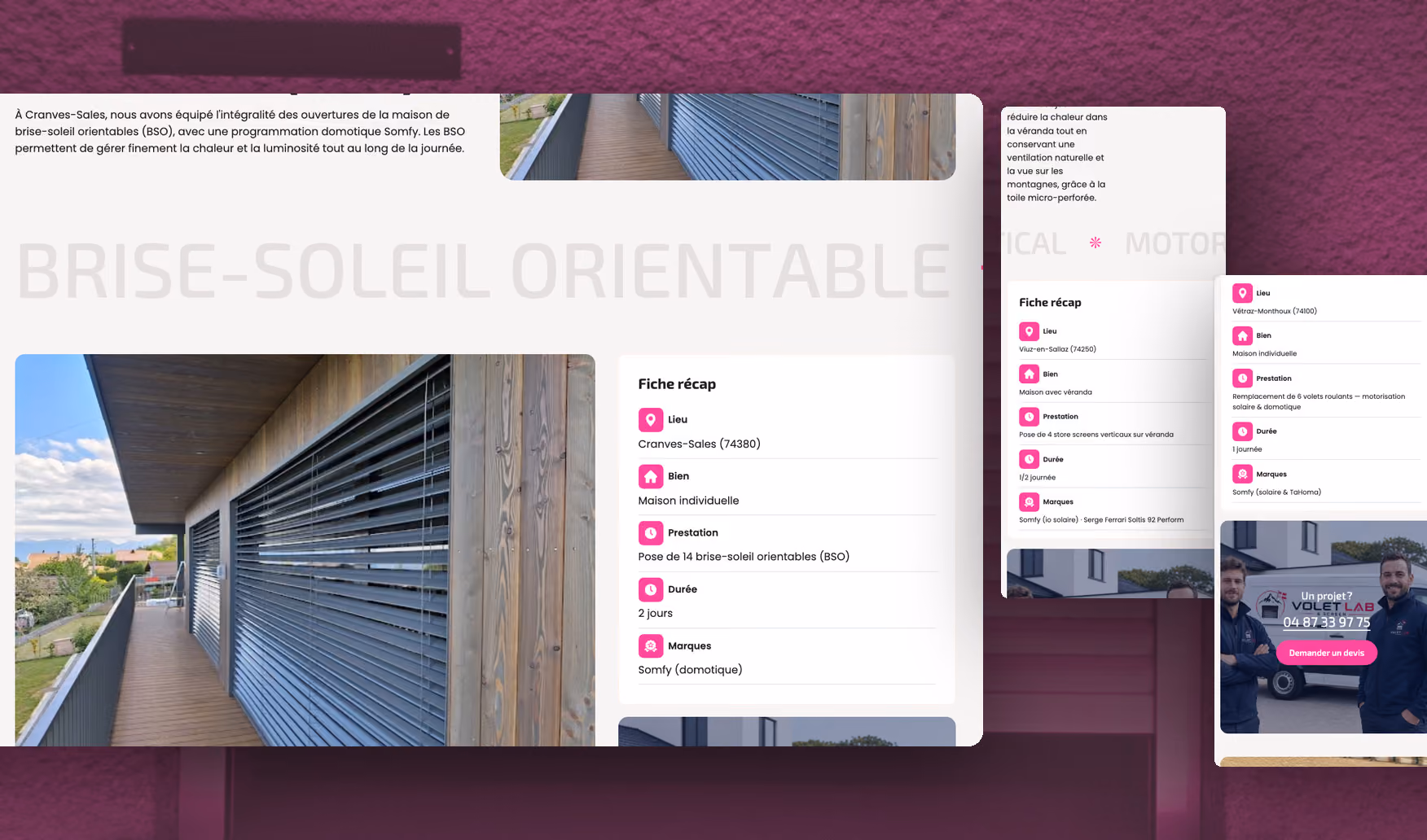 Volet Lab, construit 3