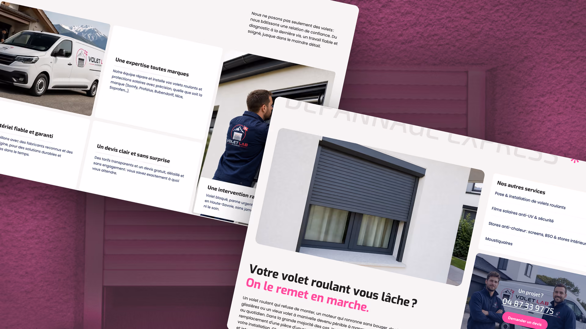 Volet Lab, pleine 3