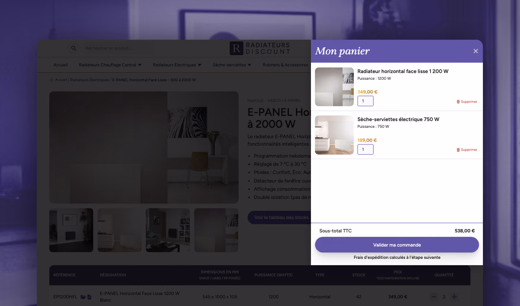 Radiateurs Discount, construit 3