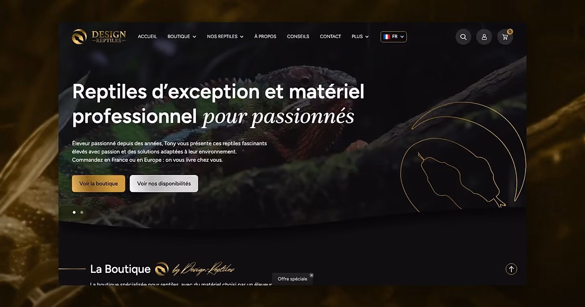 Design Reptiles, realisation MuratDesigns
