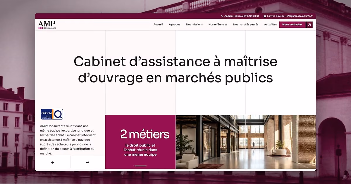 AMP Consultants, realisation MuratDesigns