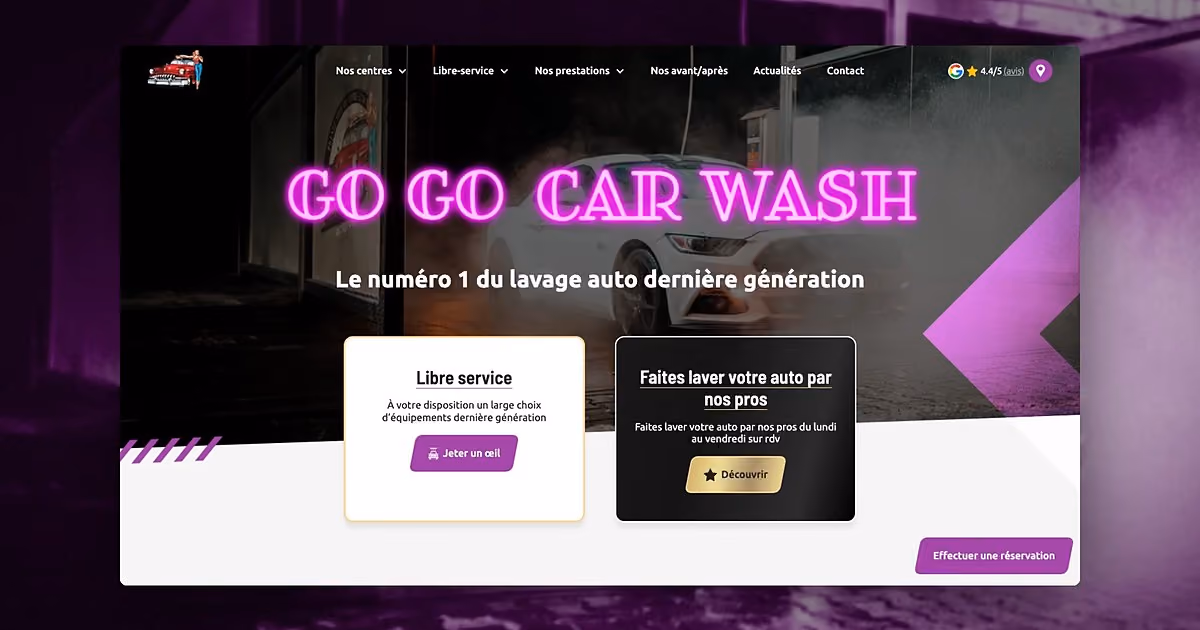 GoGoCarWash, realisation MuratDesigns