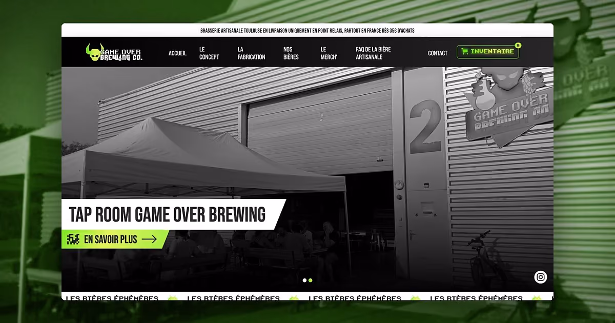 GameOverBrewing, realisation MuratDesigns