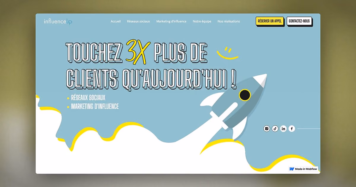 influenceUp, realisation MuratDesigns
