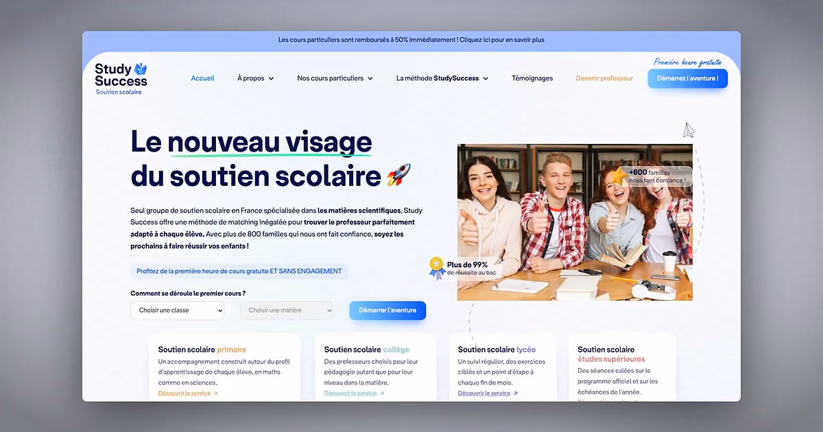 StudySuccess, realisation MuratDesigns