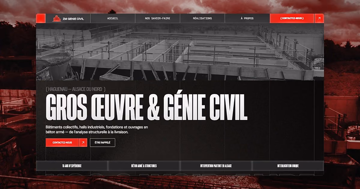 ZM Génie Civil, realisation MuratDesigns