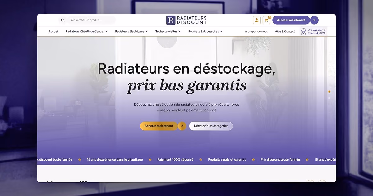 Radiateurs Discount, realisation MuratDesigns