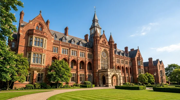 A red-brick sixth form college building and grounds