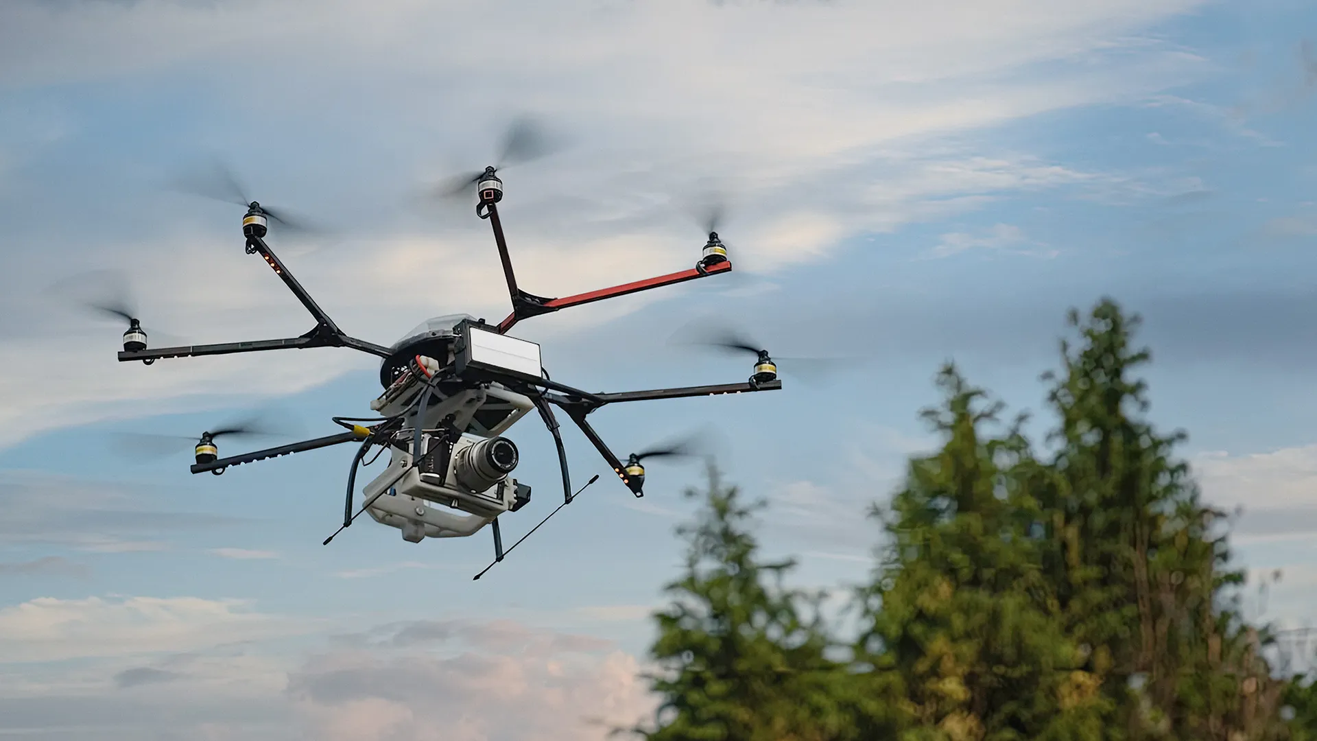 UAV drone with Echodyne EchoFlight radar