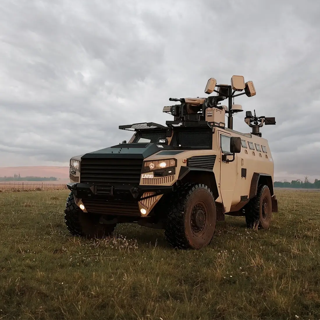Weapons station platform (RWS) with Echodyne radar on turret