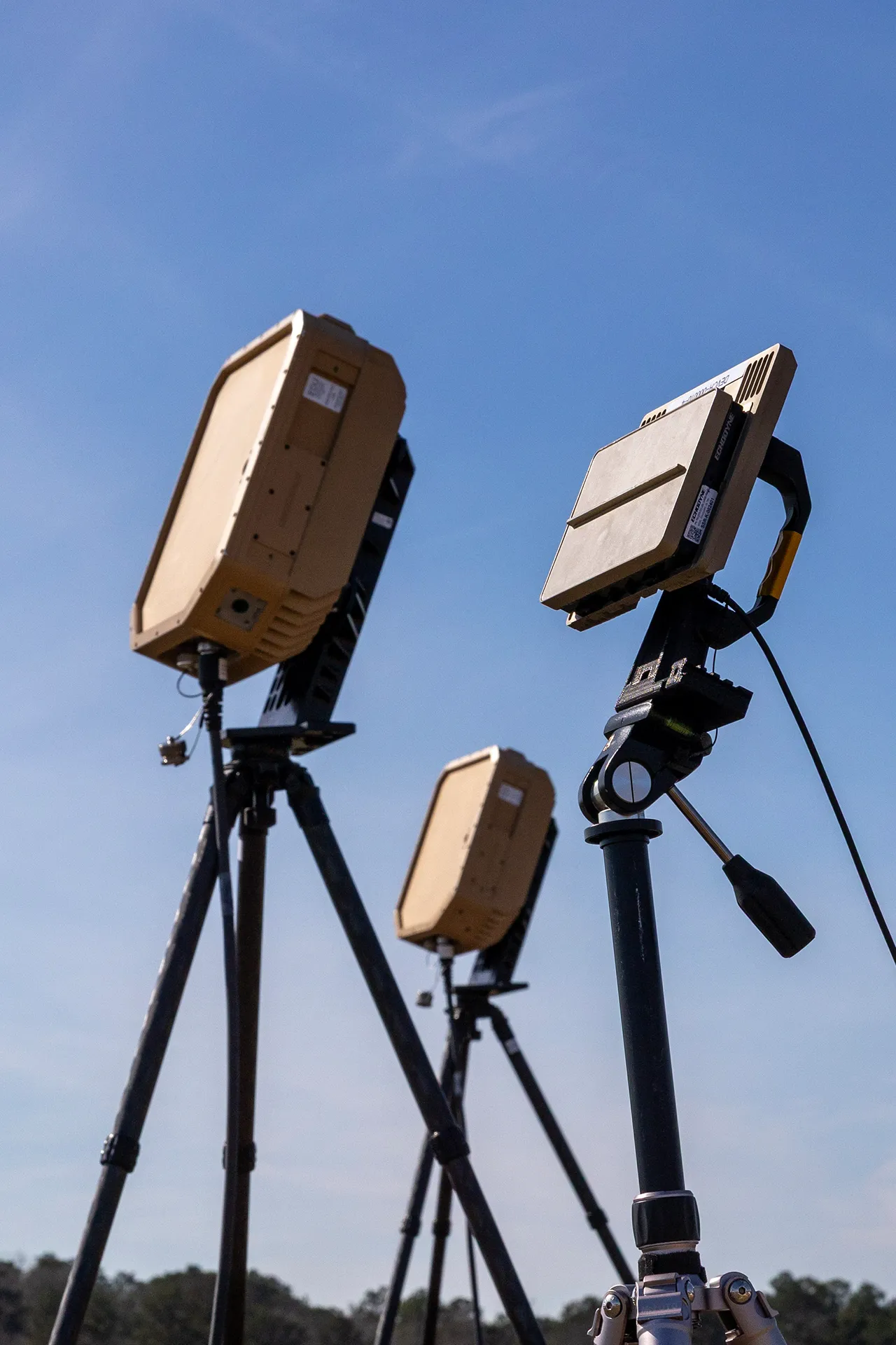Mounted Echodyne radar devices