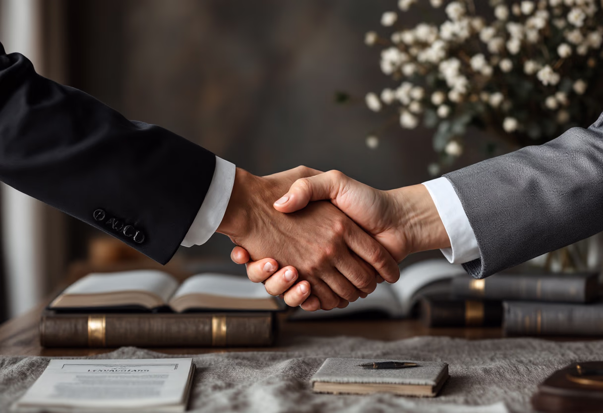 image of a handshake for a law firm