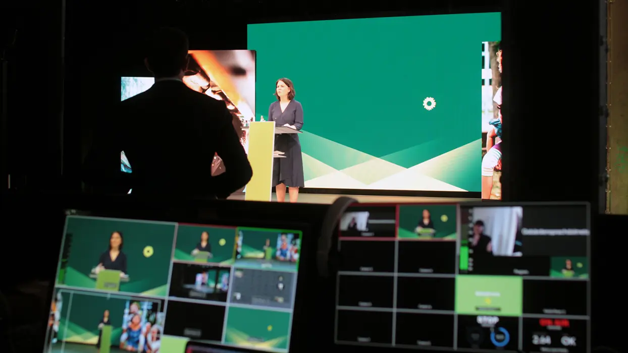 Regie und Bühne der Streaming-Produktion der Grünen in Berlin, Ansicht 5