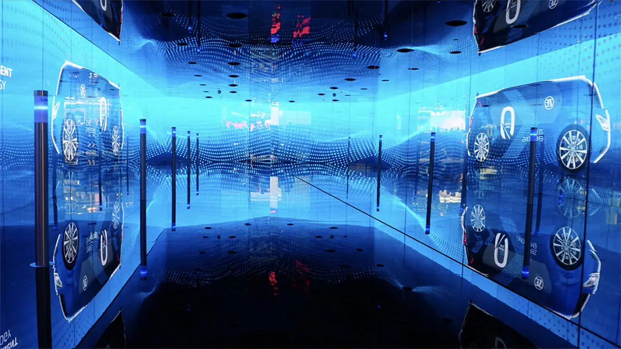 LED tunnel on the ZF exhibition stand, view 5