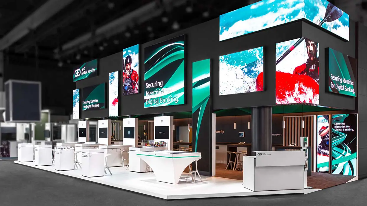 G+D Mobile Security exhibition stand at MWC 2019, view 2