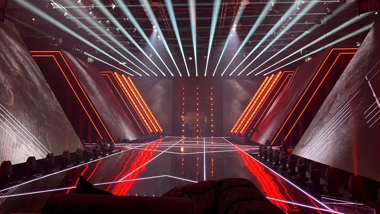 LED stage at Germany’s Next Topmodel 2021, view 3