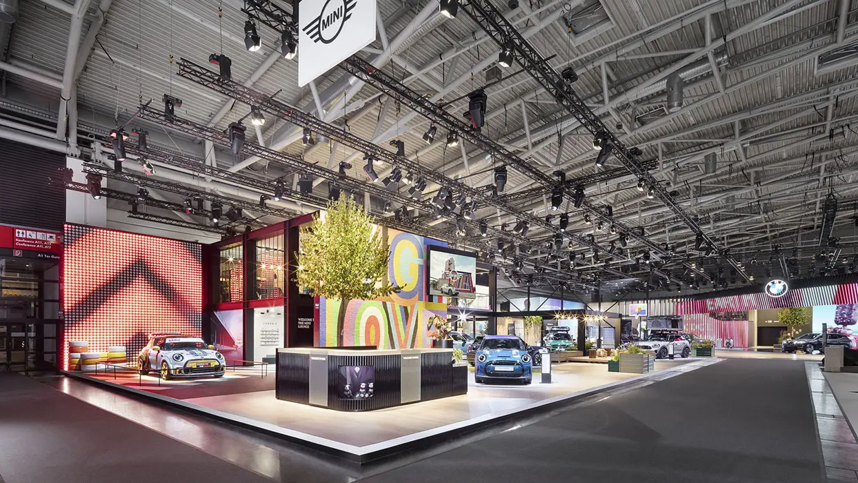 BMW’s MINI exhibition stand at IAA 2021, view 5