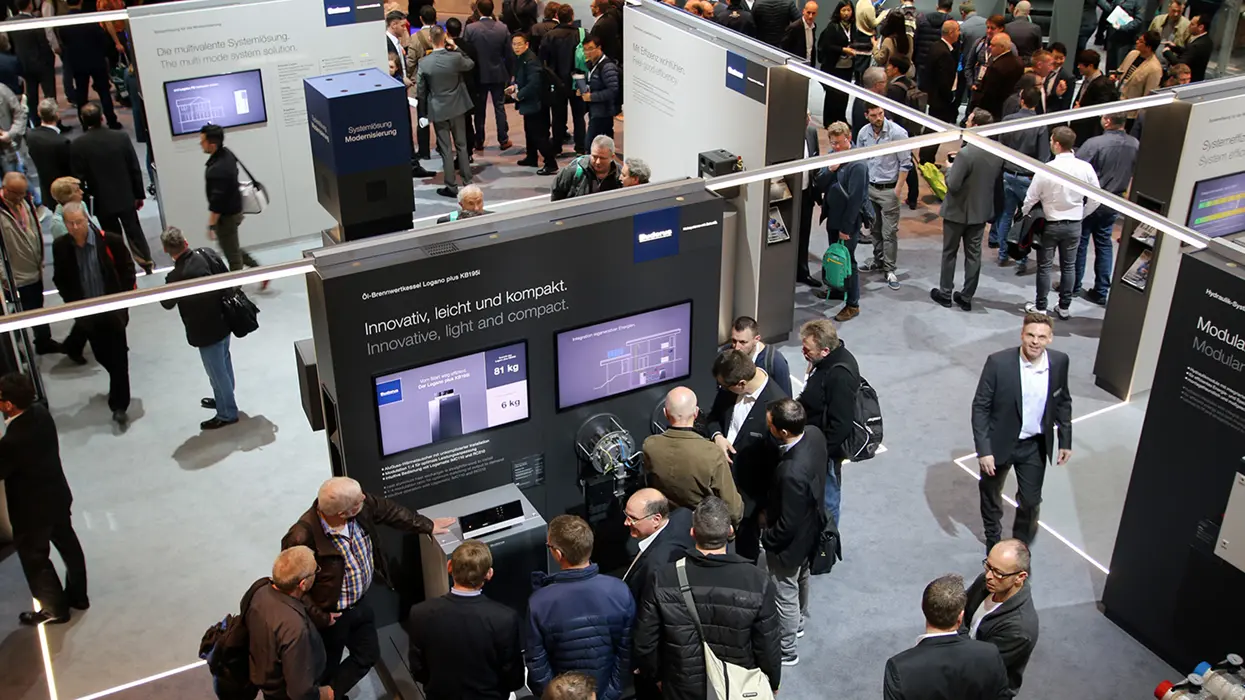 Buderus exhibition stand at ISH, view 1