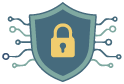 Connected network nodes icon