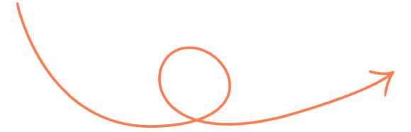Handwritten arrow
