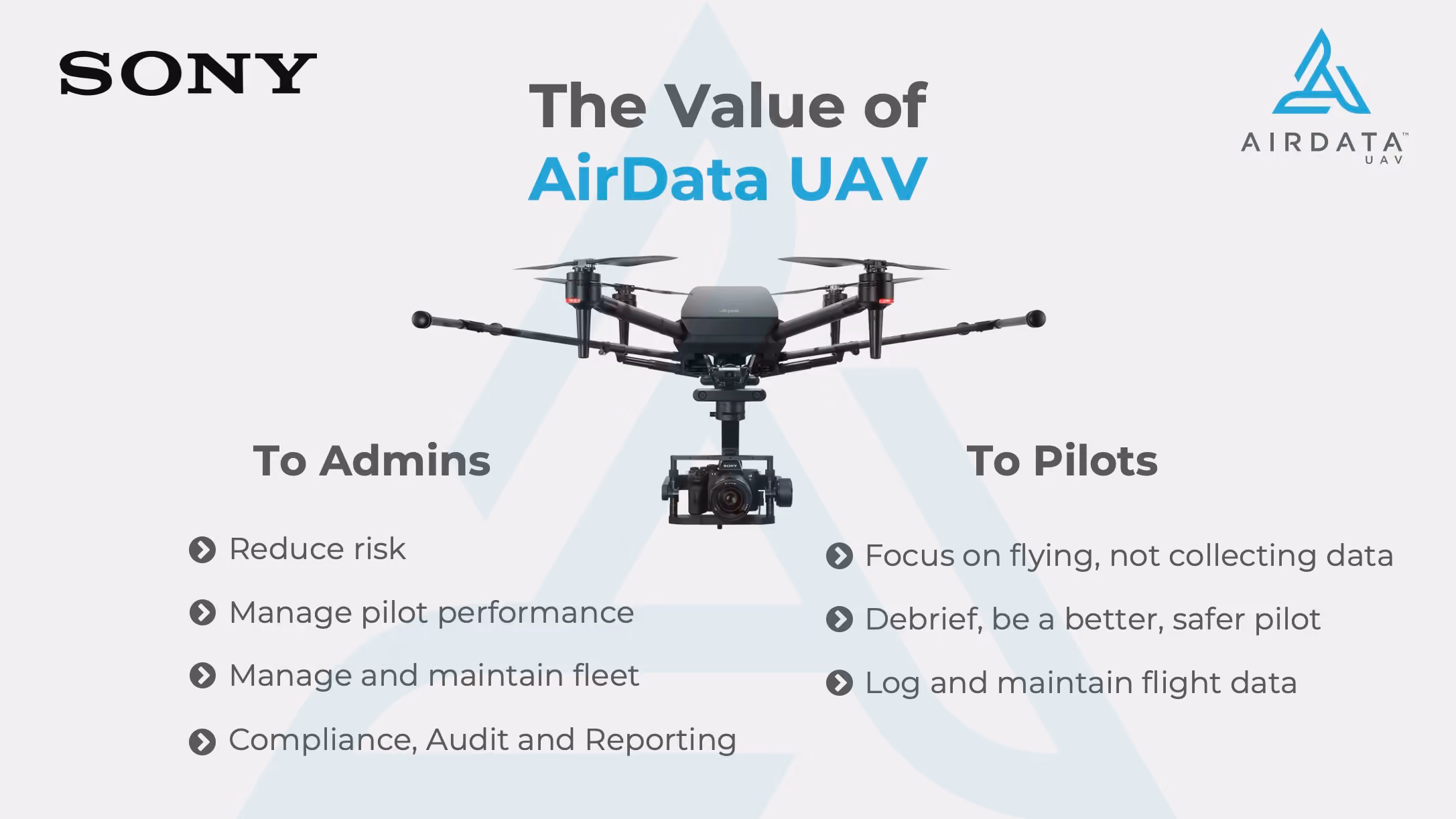 AirData partners with sony