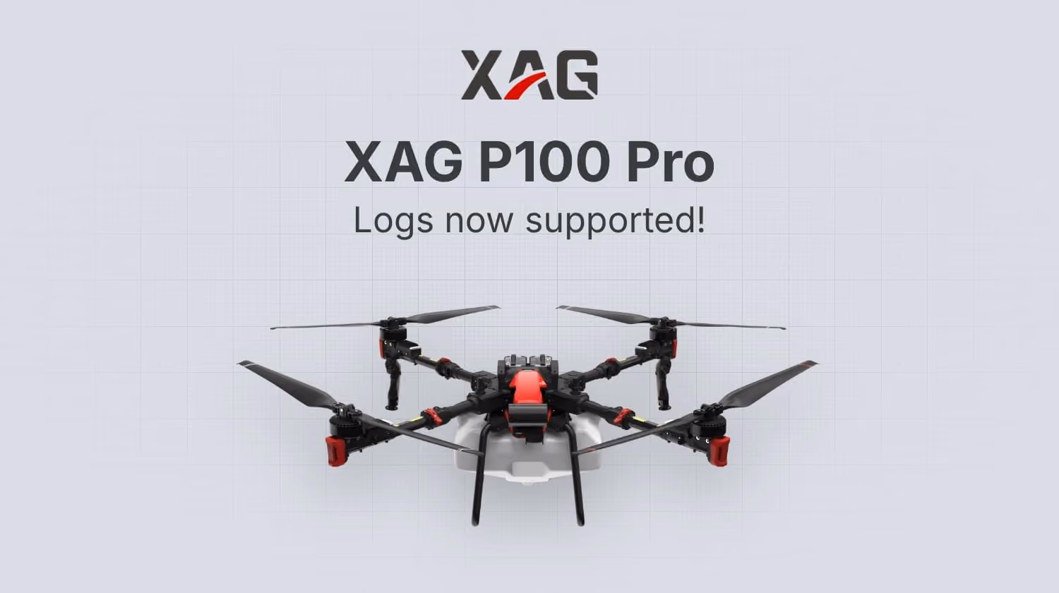 XAG P100 Pro logs supported