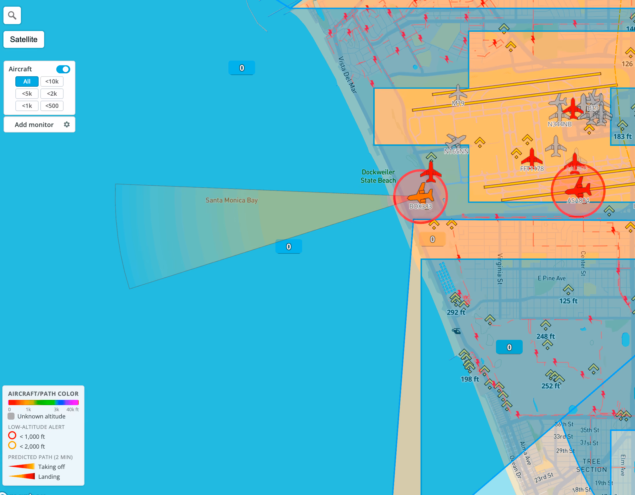 ADS-B info now shows on the map