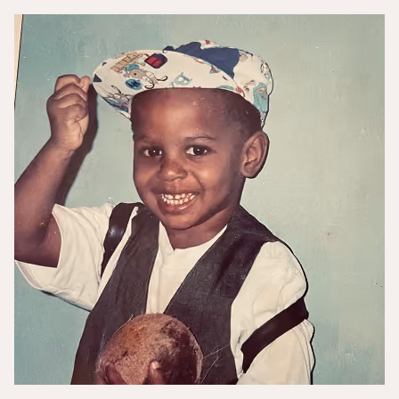 Childhood photo of the founder as a young boy