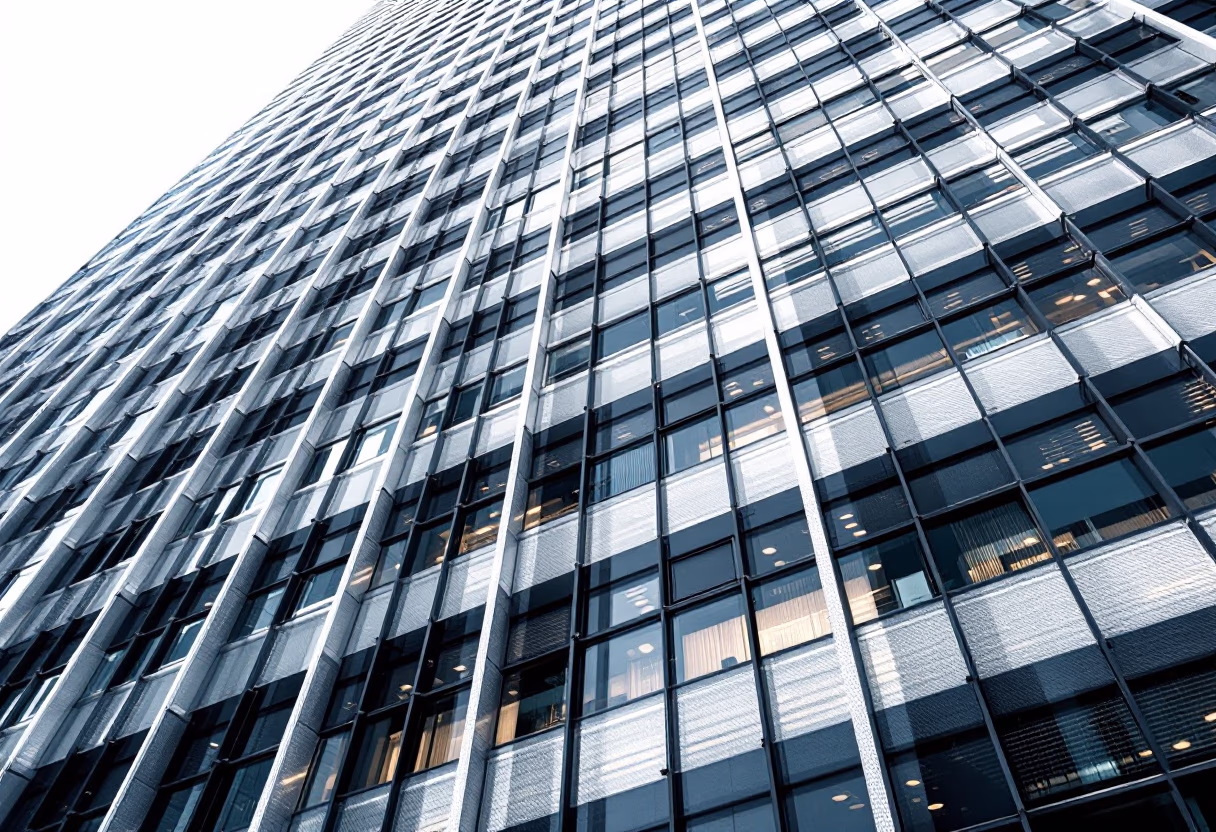 background image of cityscape, office building exterior (for a financial advisor)
