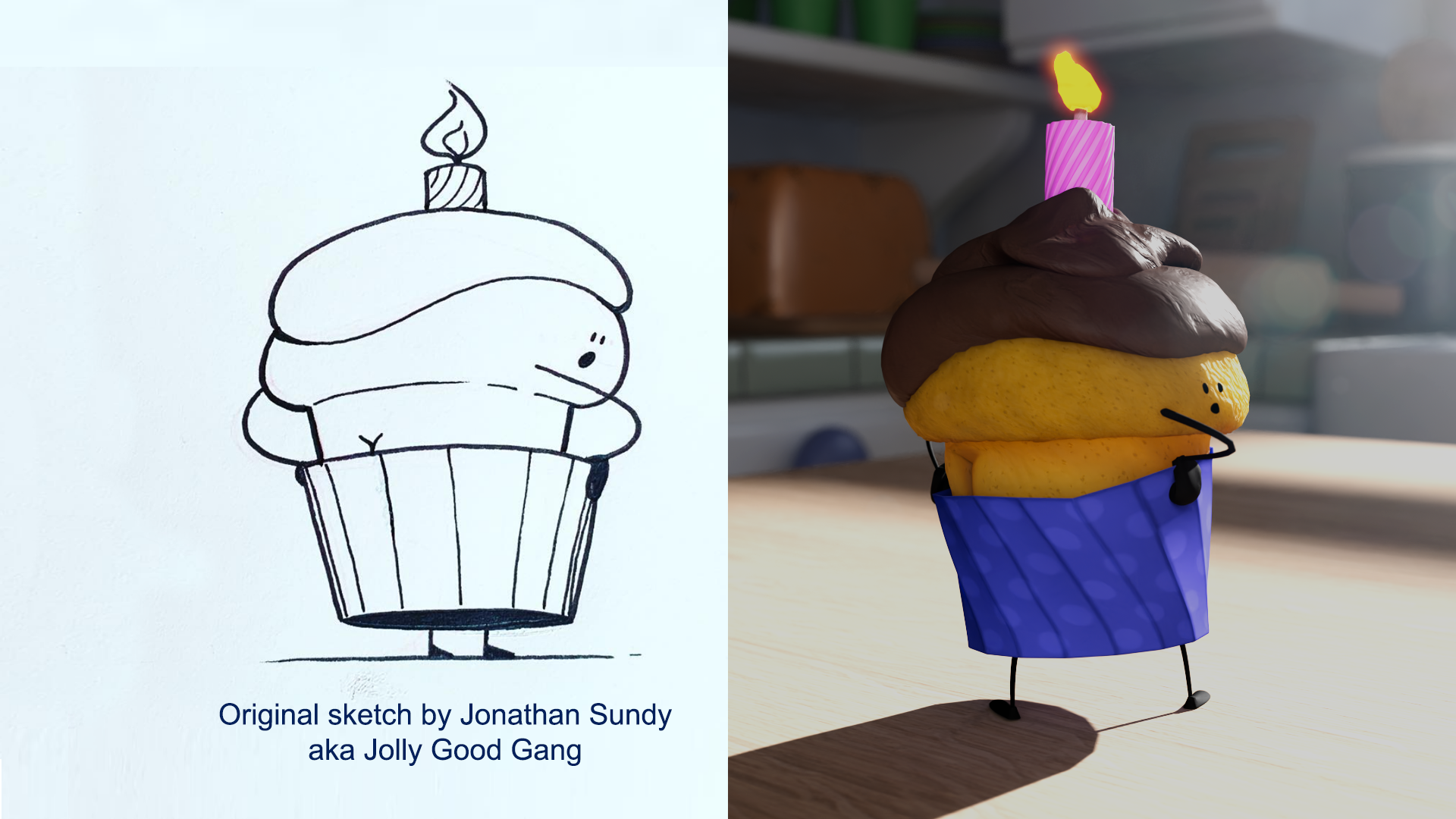Original sketch by Jonathan Sundy aka @jollygoodgang that inspired the animation!