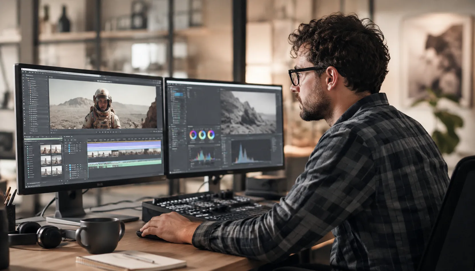 Media and entertainment professionals working with digital production technology