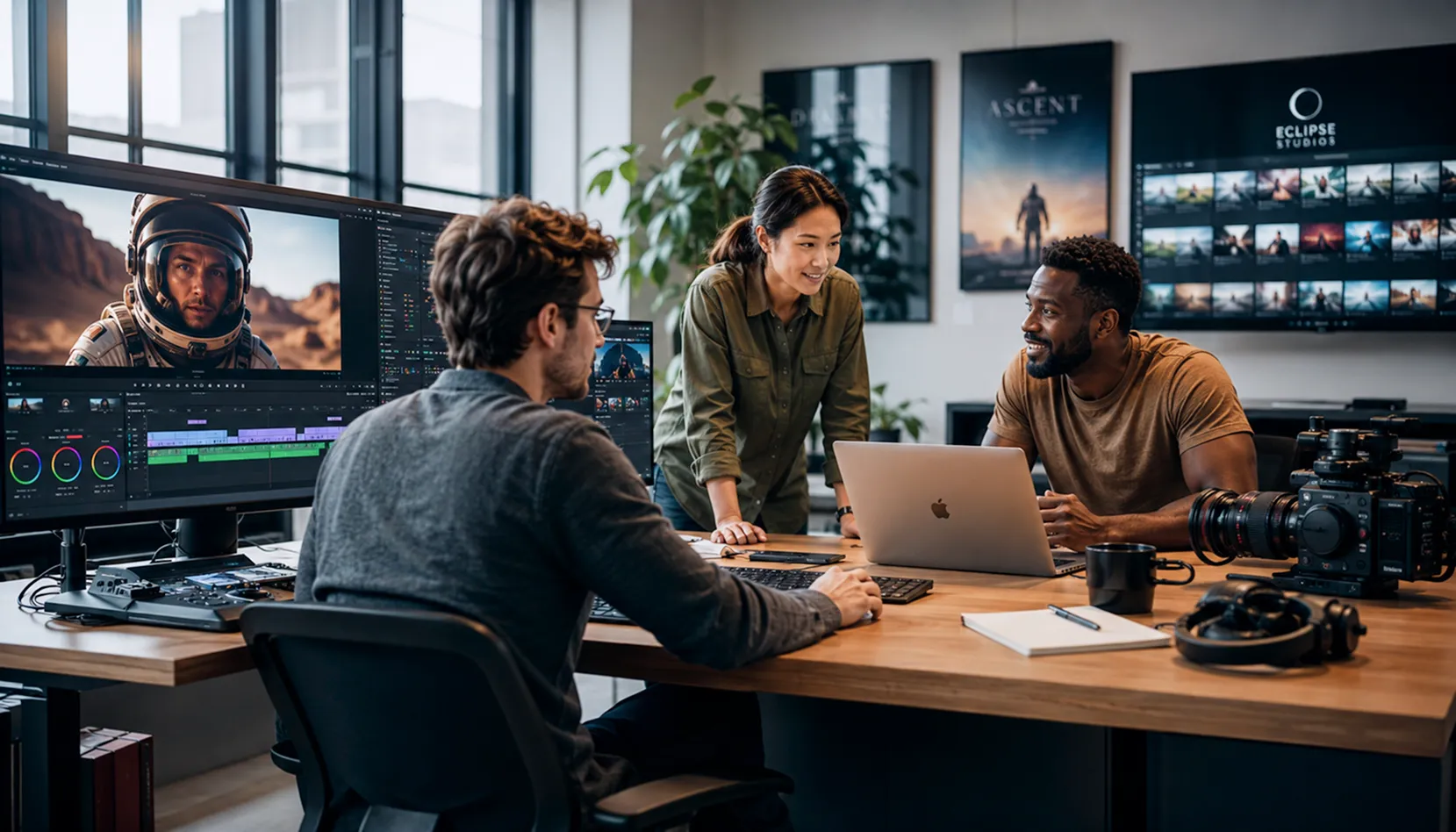 Media production technology supported by cybersecurity services