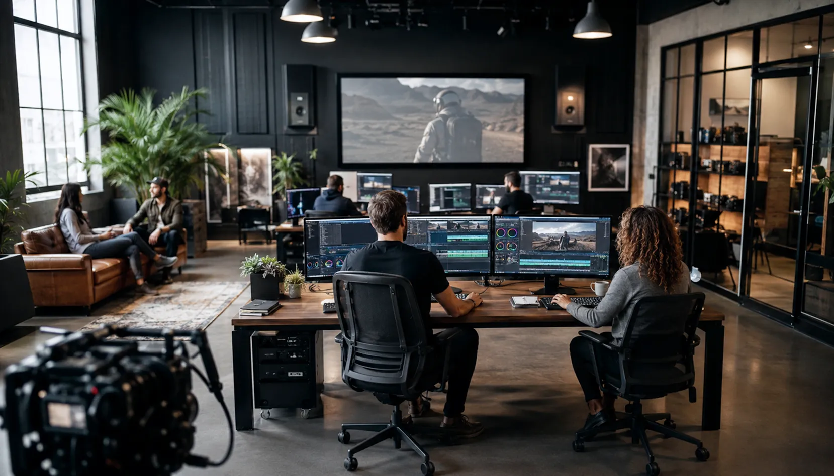 Technology infrastructure supporting a media and entertainment workplace