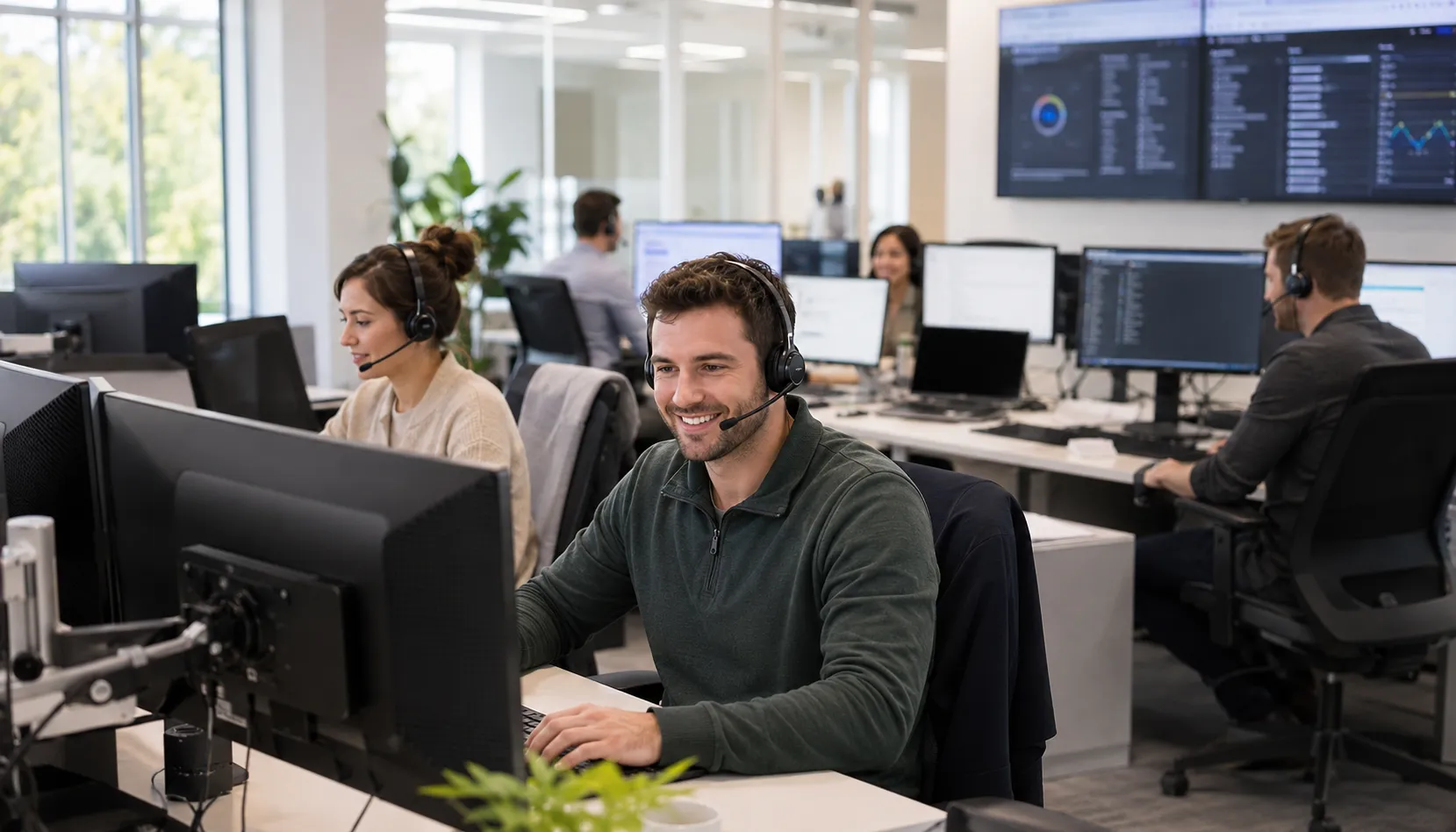 IT help desk team providing remote technical support