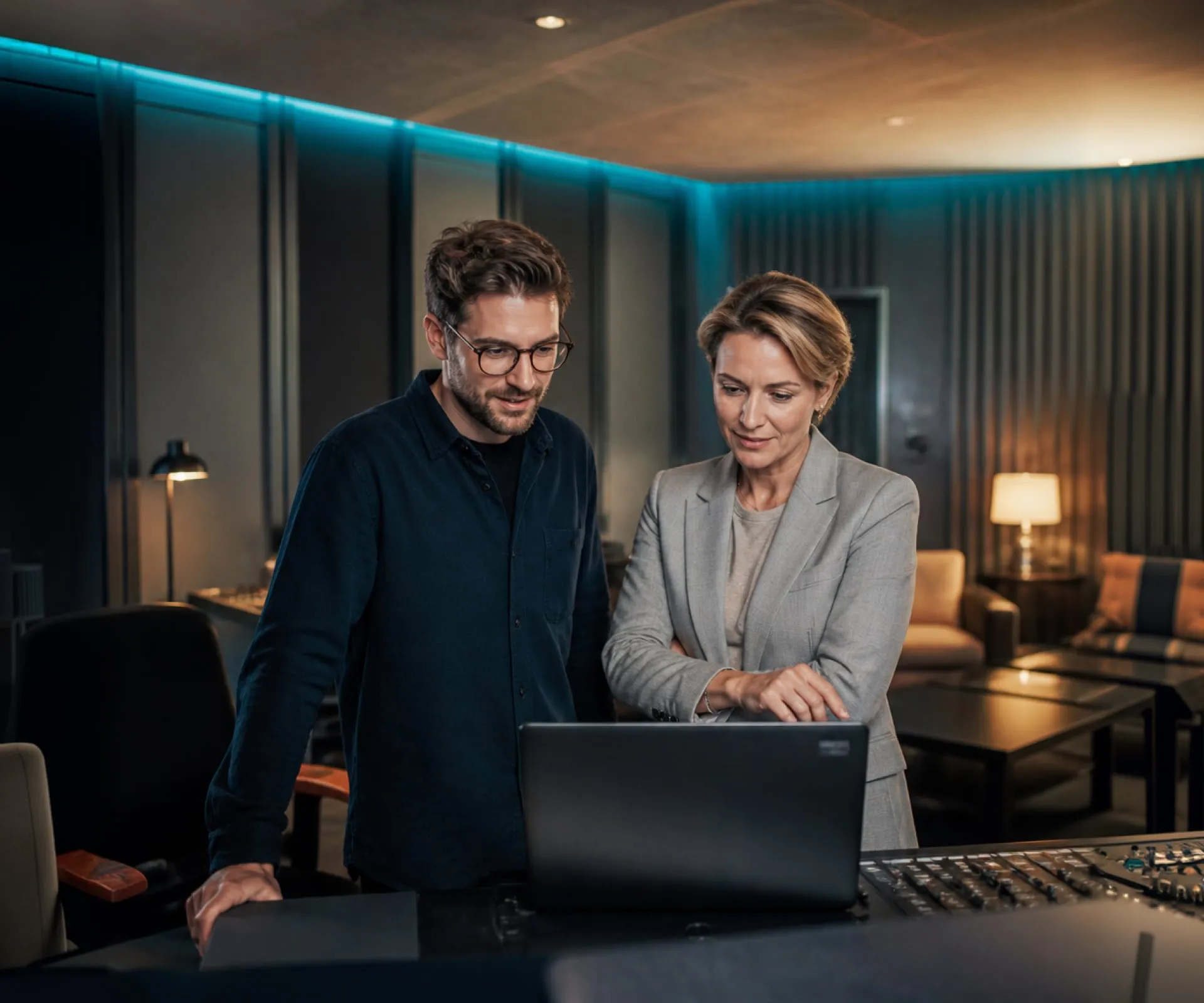 Media production technology supported by cybersecurity services