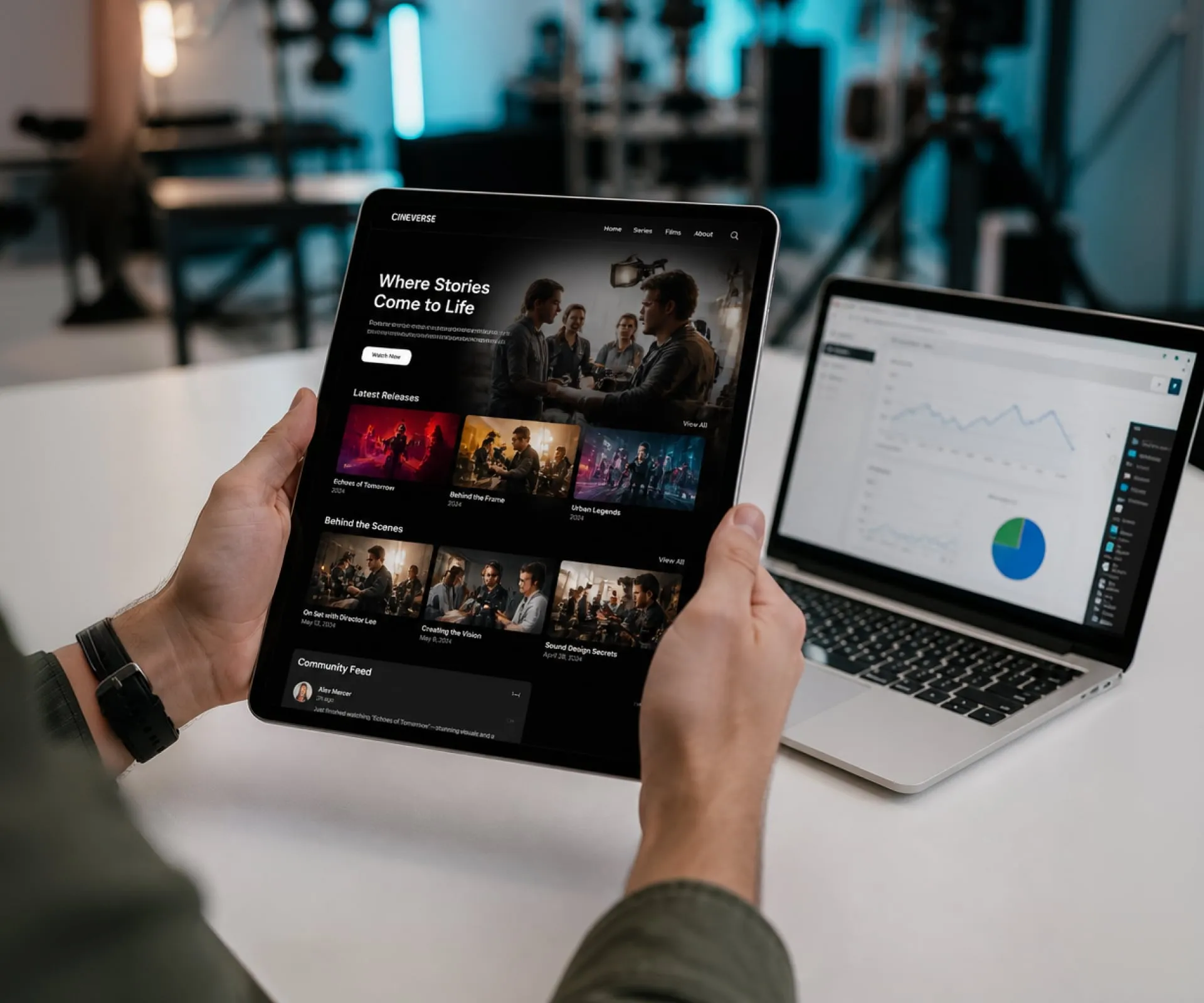 Media company supported by website and digital marketing services