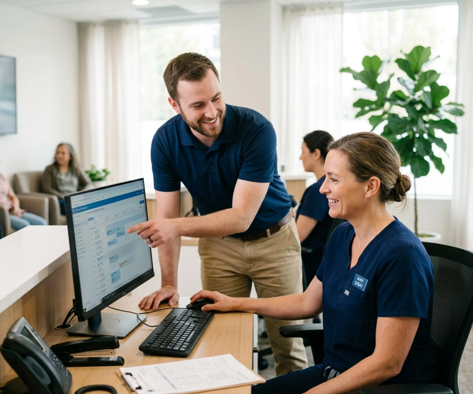 Healthcare technology dashboard used to manage digital systems
