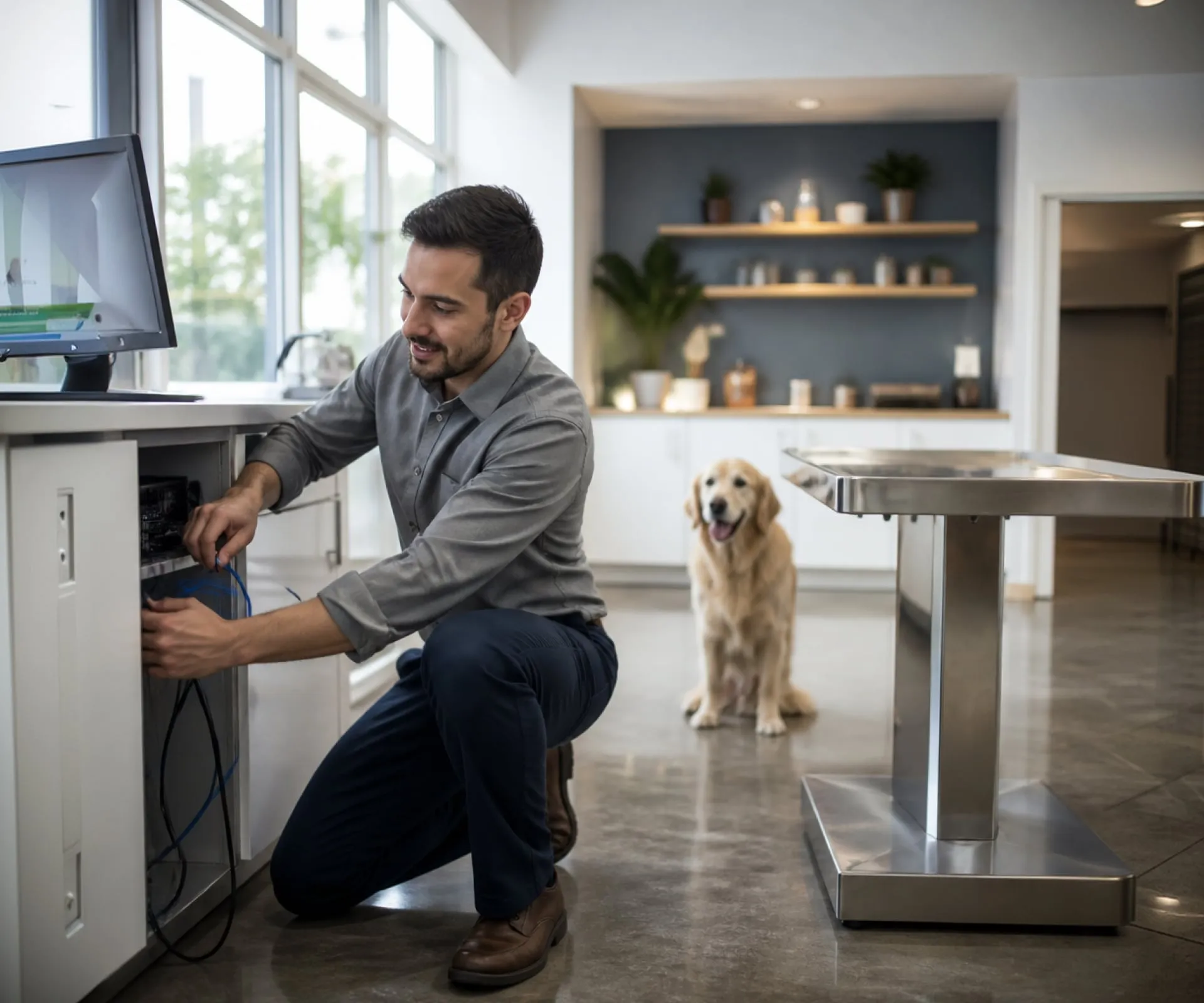 Veterinary clinic IT infrastructure supporting daily operations