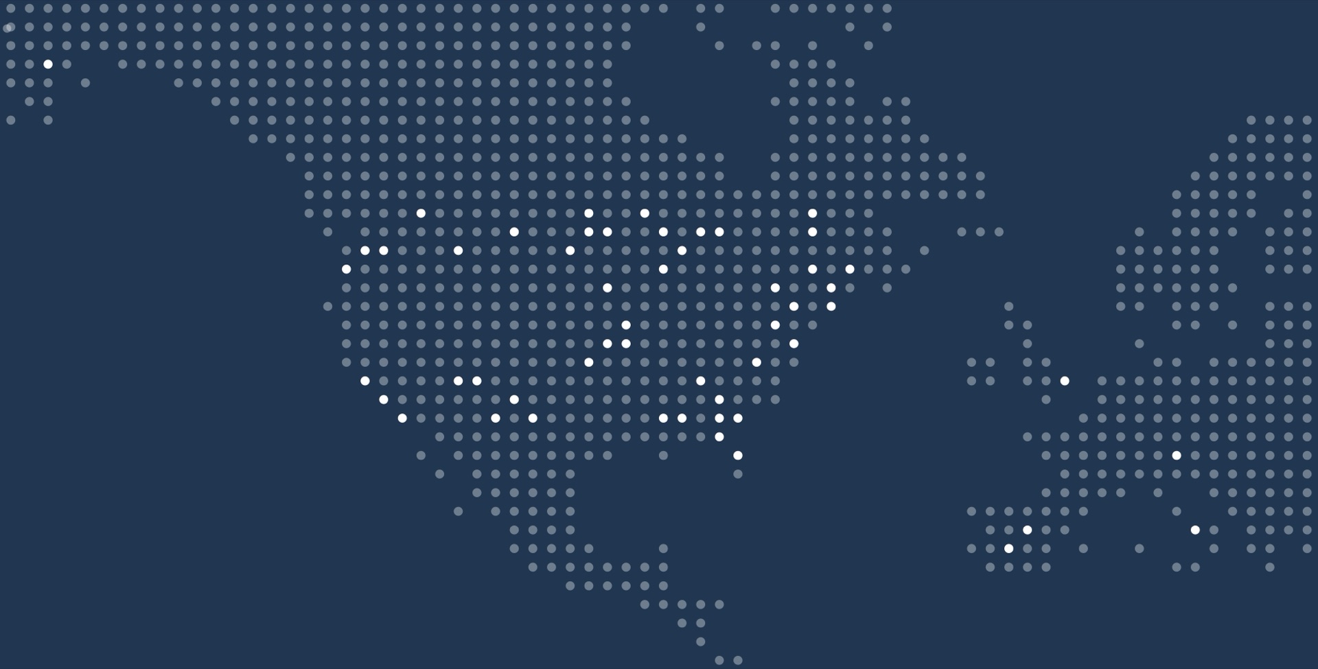Dotted world map with NorthRock Partners locations marked