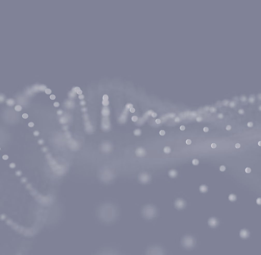 Abstract digital wave of evenly spaced white dots forming a flowing, curved pattern on a muted grey background.