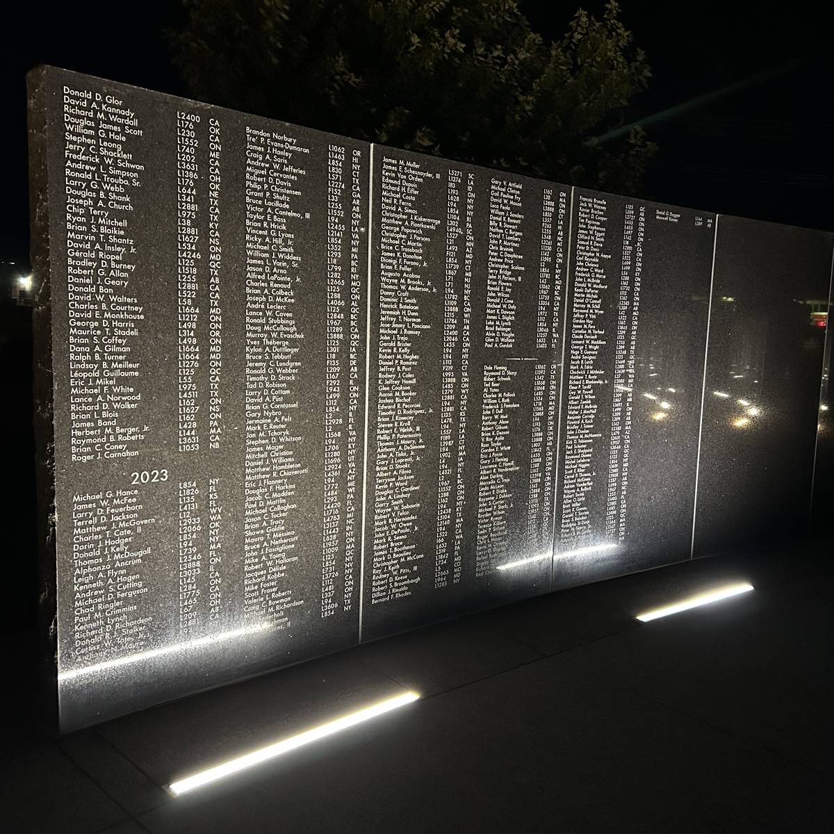 The Wall of Honor