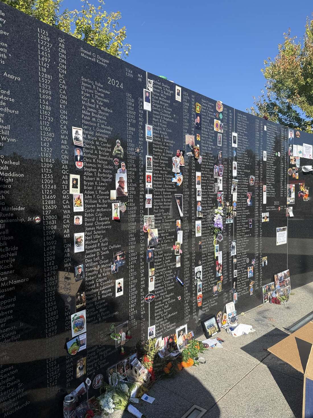Tributes at the Wall of Honor
