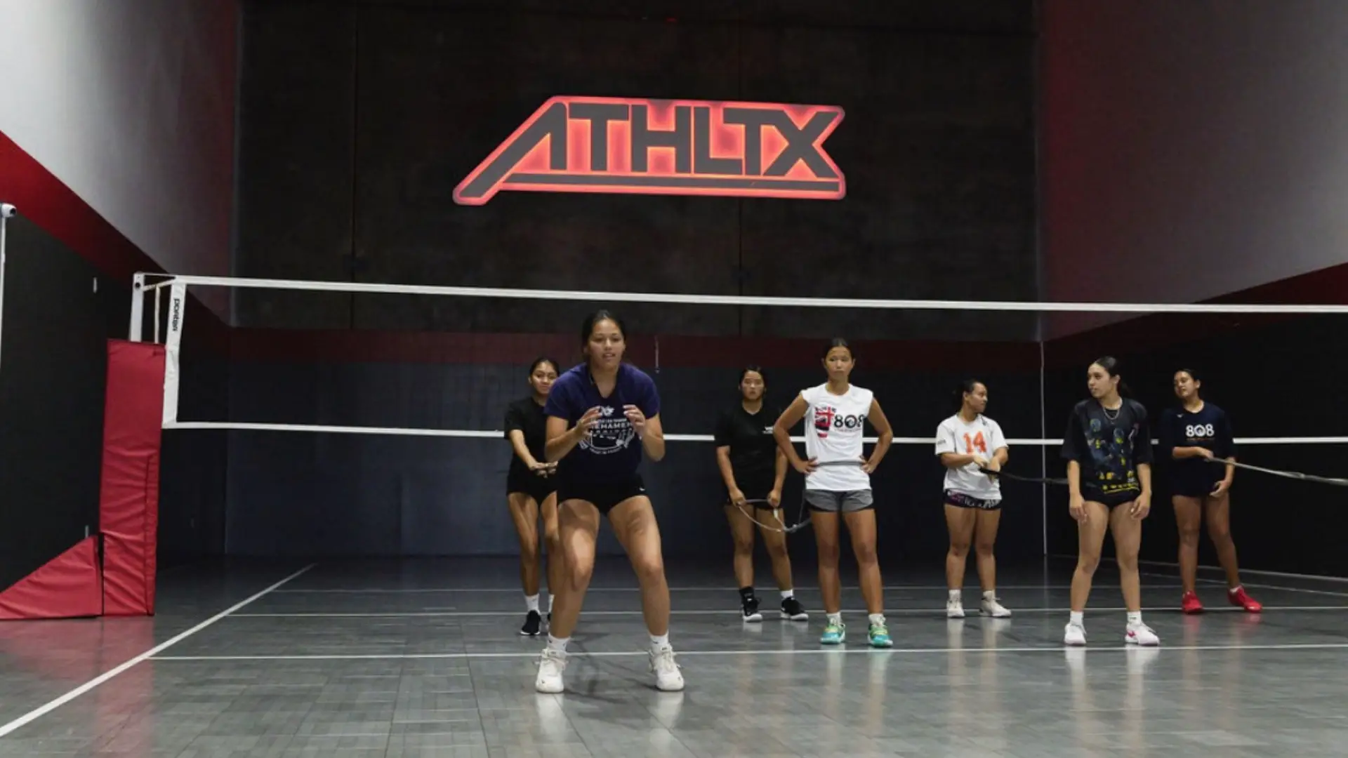 Women training with jump ropes on an indoor court at ATHLTX Sports Performance in Waipahu, HI.