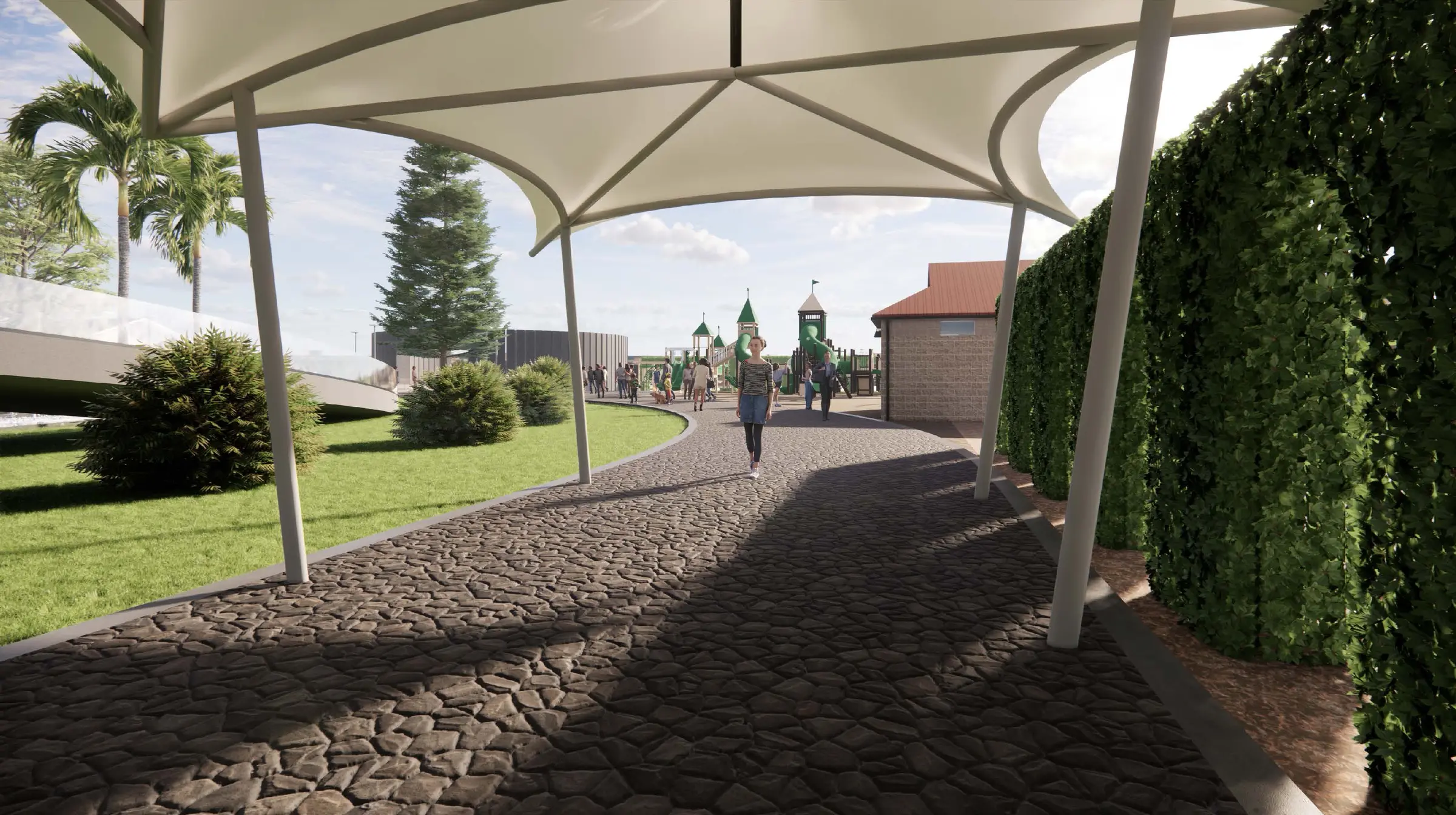Keller Park remodeling — Keller Park - Concept Shaded Walkway