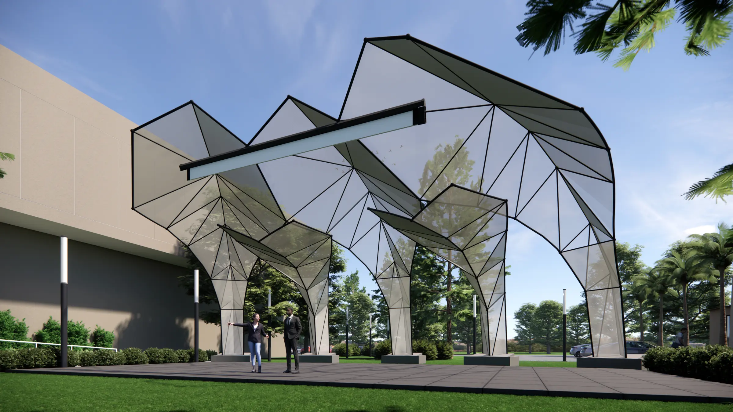 Glendale Central Park Amphitheater Canopy — Glendale Amphitheater Canopy - View 1