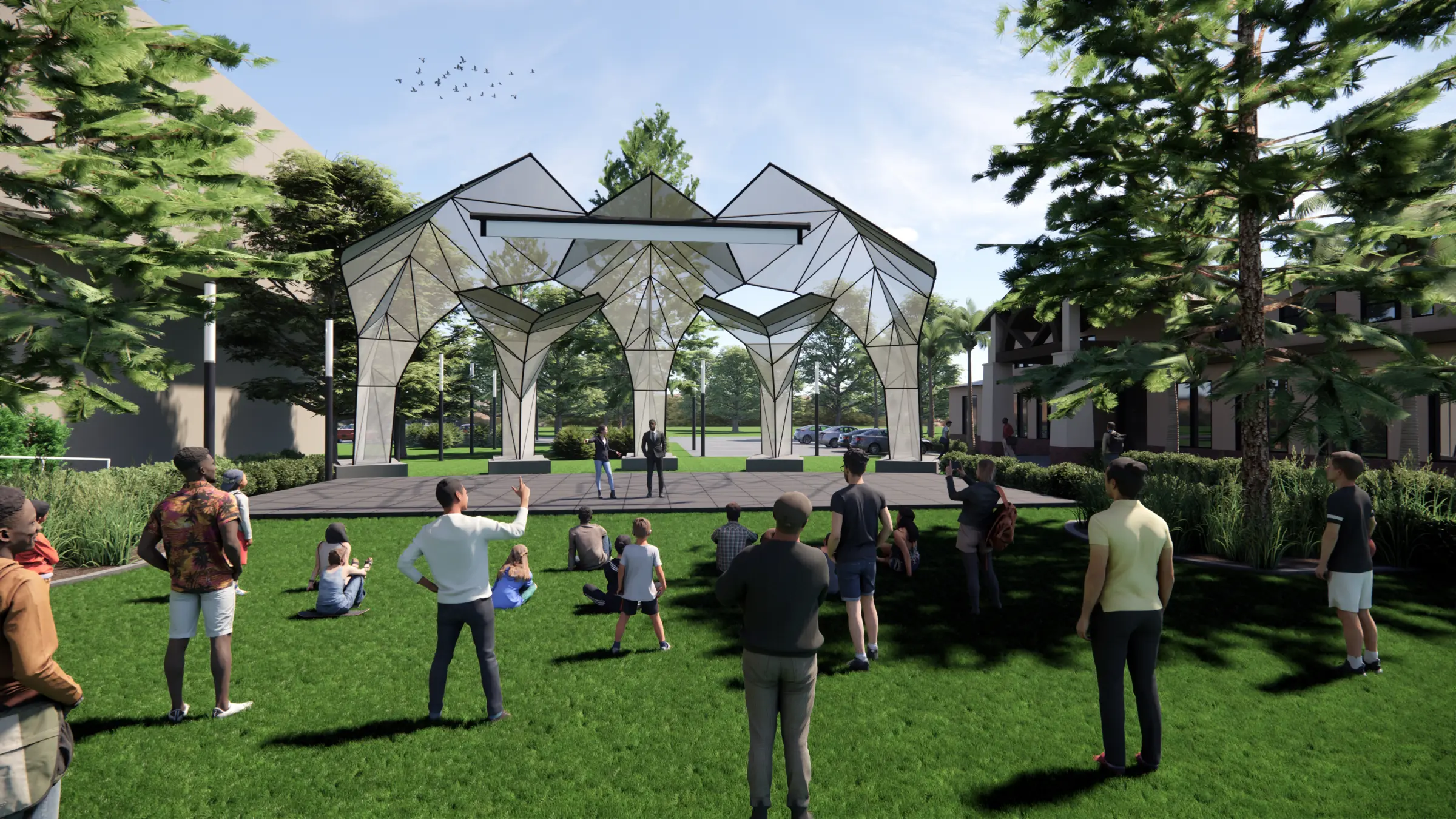 Glendale Central Park Amphitheater Canopy — Glendale Amphitheater Canopy - View 3