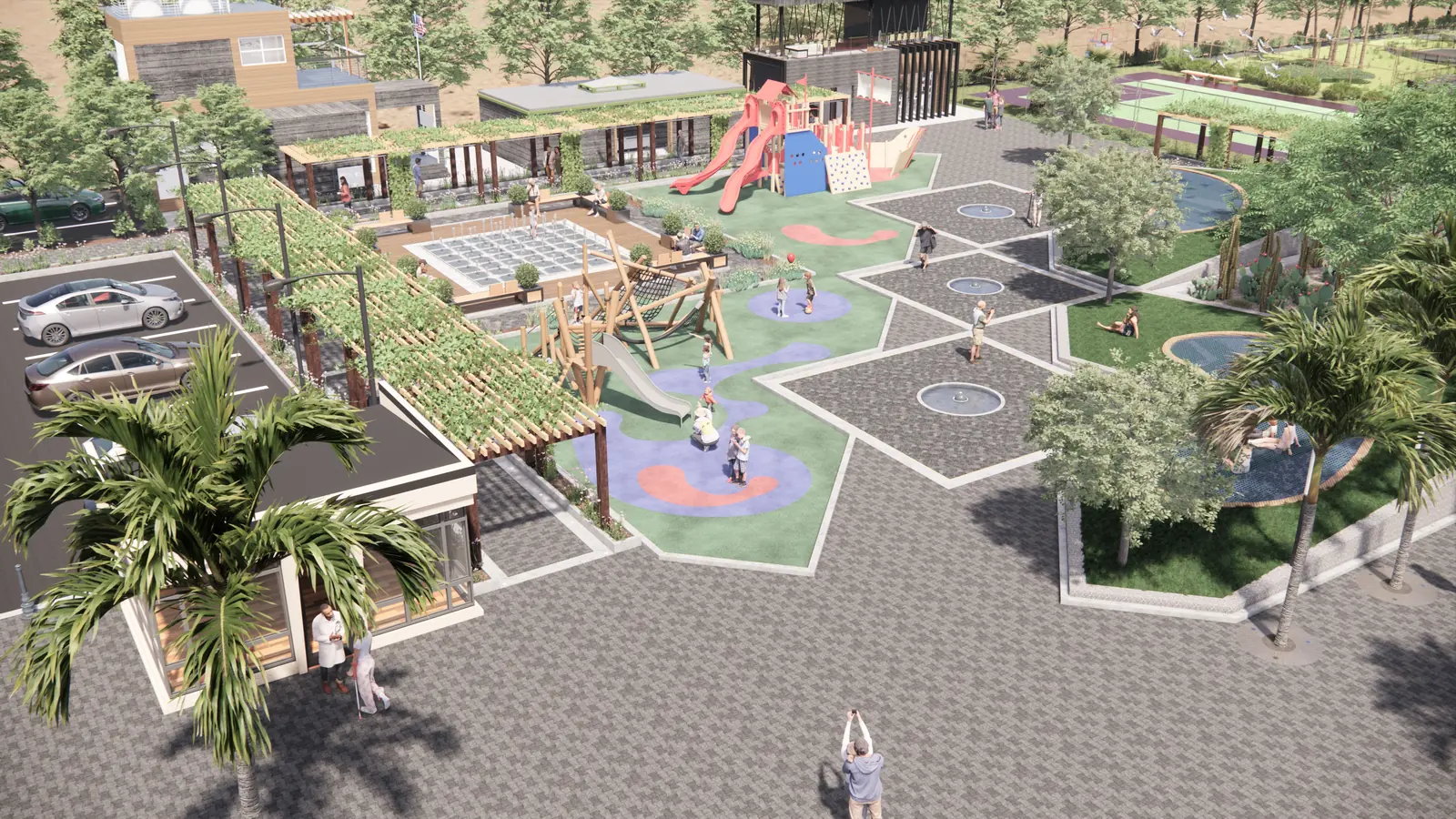Bellflower Park — Adelanto Neighborhood Park 2023 Feb 24 - Render View 04