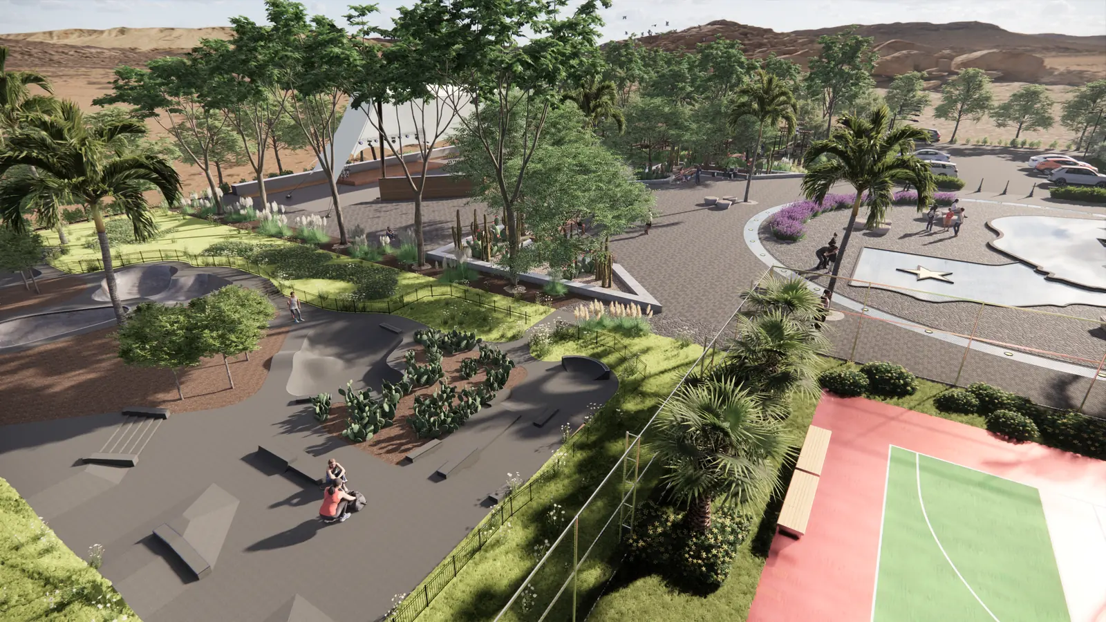 Bellflower Park — Adelanto Neighborhood Park 2023 Feb 24 - Render View 20